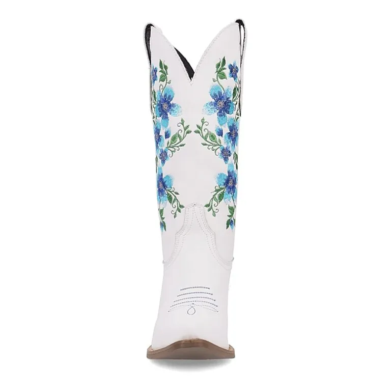 Dingo Womens Posie Leather Boot Block Heel Cowboy Boots