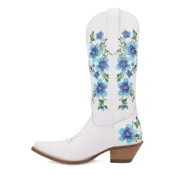Dingo Womens Posie Leather Boot Block Heel Cowboy Boots
