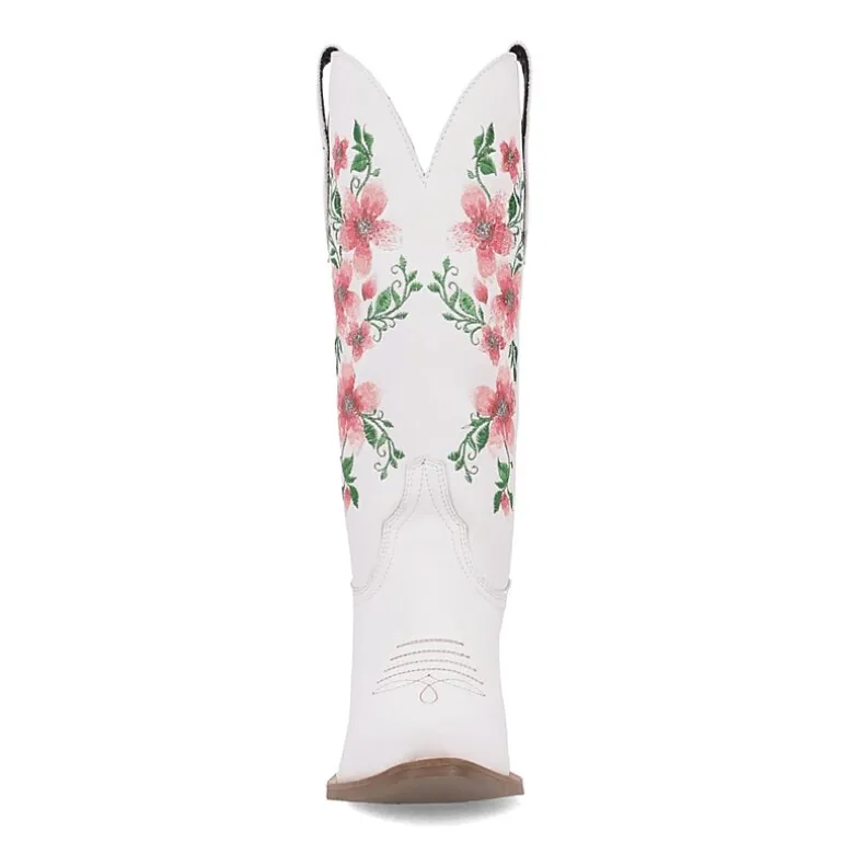 Dingo Womens Posie Leather Boot Block Heel Cowboy Boots
