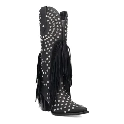 Dingo Womens Show Pony Leather Boot Block Heel Cowboy Boots