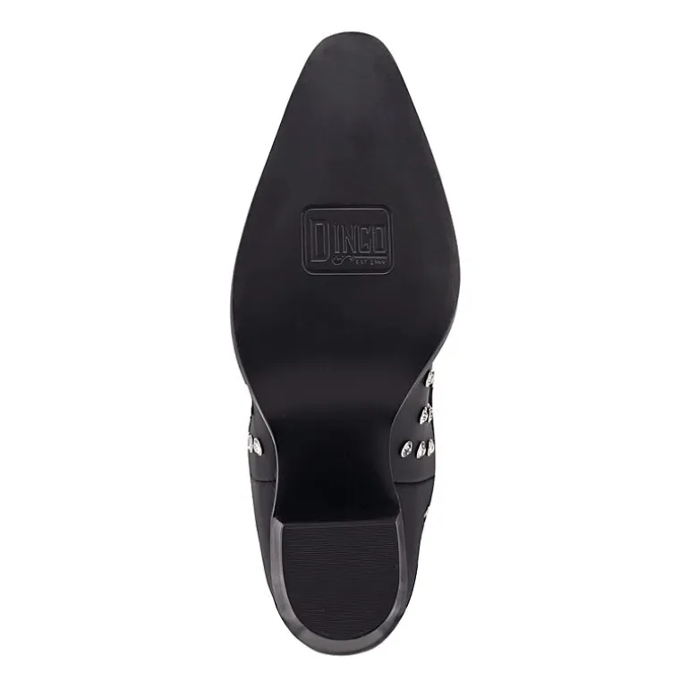 Dingo Womens Show Pony Leather Boot Block Heel Cowboy Boots