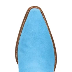 Dingo Womens Star Power Suede Leather Bootie Stacked Heel Cowboy Boots