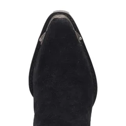 Dingo Womens Texas Charm Suede Leather Bootie Block Heel Cowboy Boots
