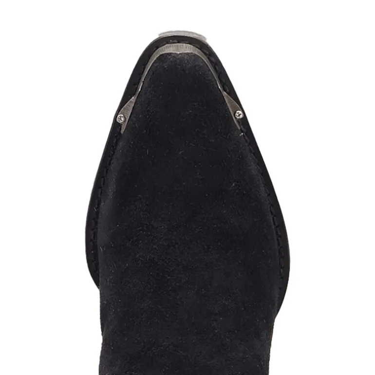 Dingo Womens Texas Charm Suede Leather Bootie Block Heel Cowboy Boots