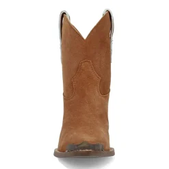 Dingo Womens Texas Charm Suede Leather Bootie Block Heel Cowboy Boots