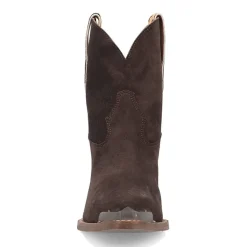 Dingo Womens Texas Charm Suede Leather Bootie Block Heel Cowboy Boots