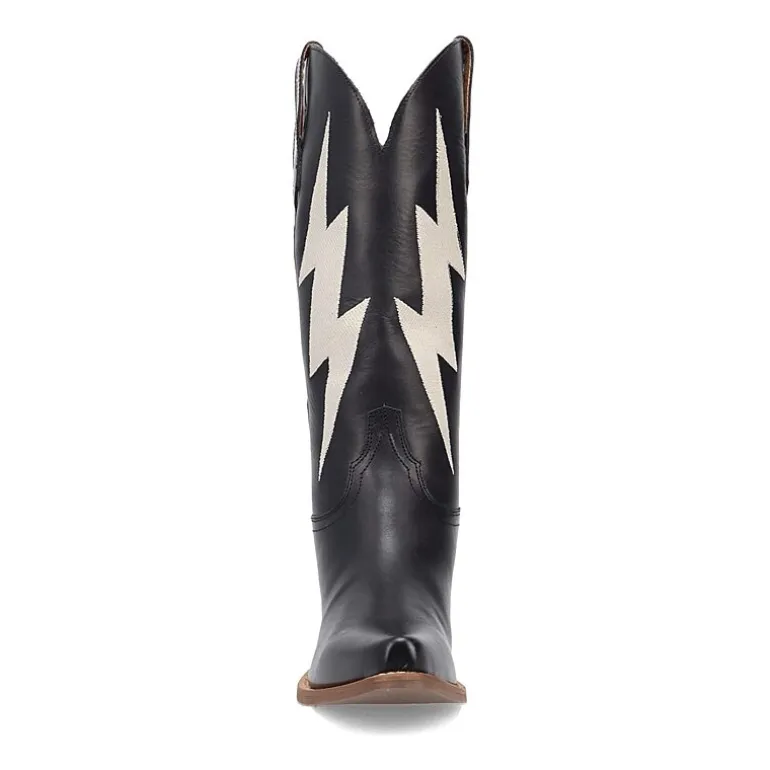 Dingo Womens Thunderbolt Leather Boot Block Heel Cowboy Boots