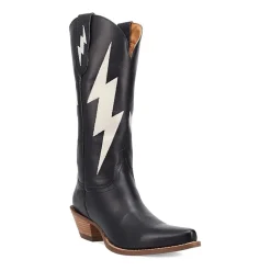 Dingo Womens Thunderbolt Leather Boot Block Heel Cowboy Boots