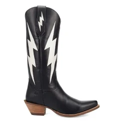 Dingo Womens Thunderbolt Leather Boot Block Heel Cowboy Boots