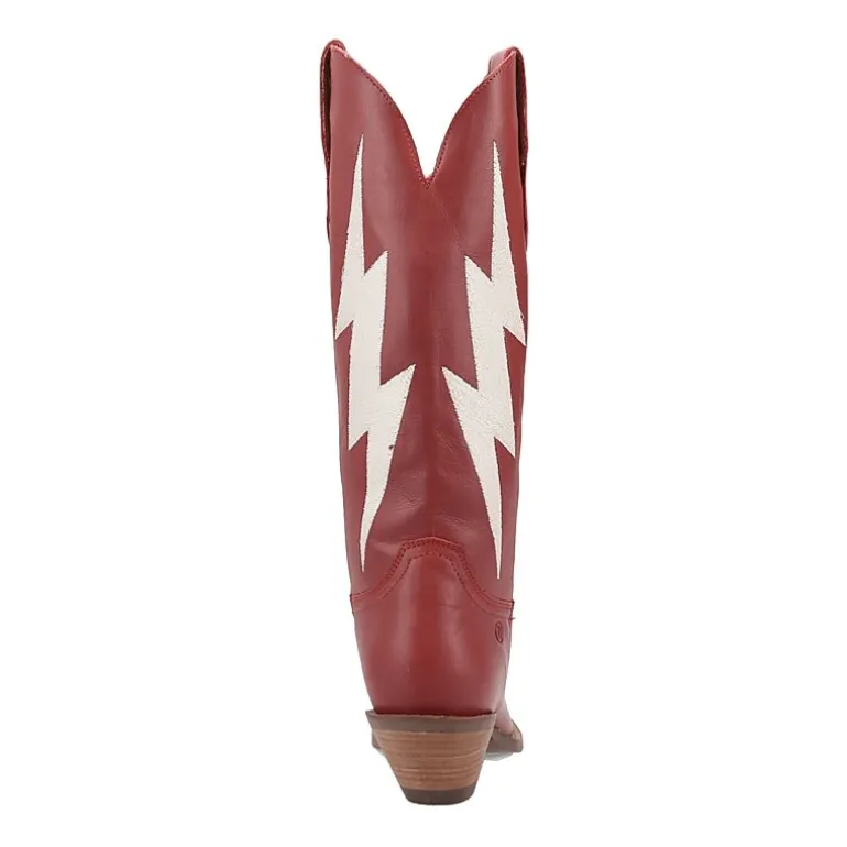 Dingo Womens Thunderbolt Leather Boot Block Heel Cowboy Boots