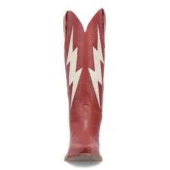Dingo Womens Thunderbolt Leather Boot Block Heel Cowboy Boots