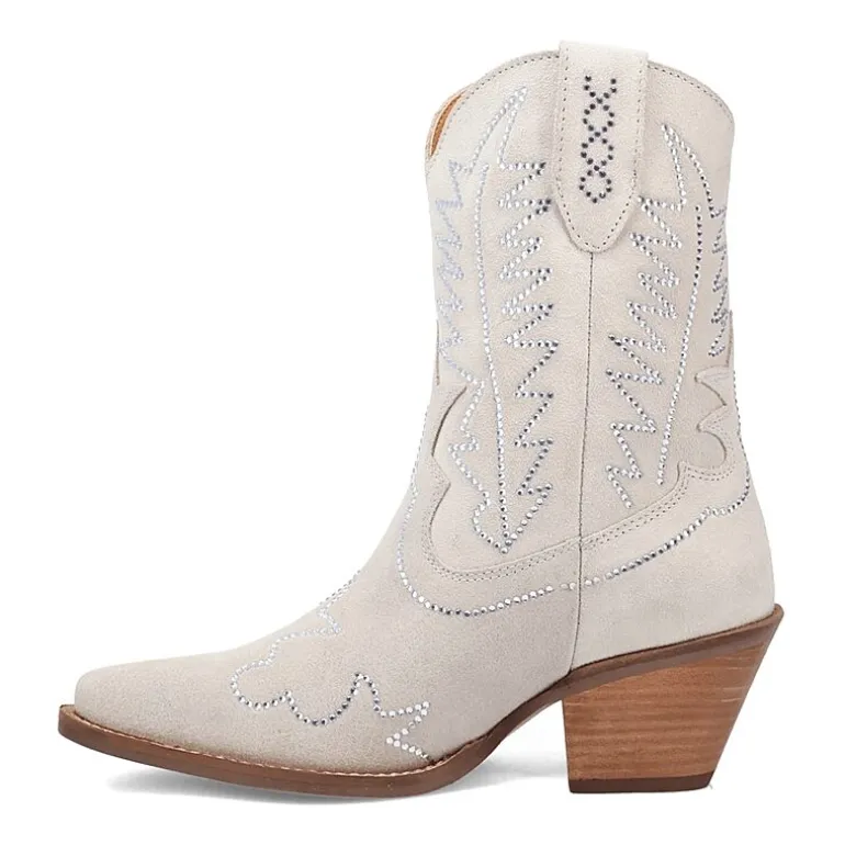 Dingo Womens Tiny Pony Suede Leather Bootie Block Heel Cowboy Boots