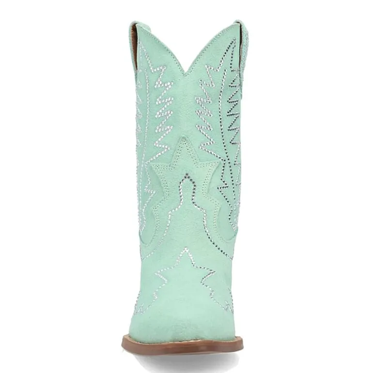 Dingo Womens Tiny Pony Suede Leather Bootie Block Heel Cowboy Boots