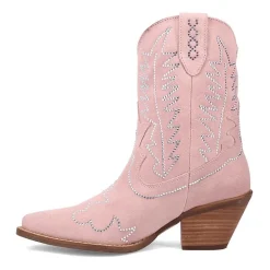 Dingo Womens Tiny Pony Suede Leather Bootie Block Heel Cowboy Boots