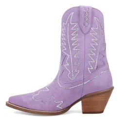 Dingo Womens Tiny Pony Suede Leather Bootie Block Heel Cowboy Boots
