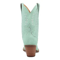 Dingo Womens Tiny Pony Suede Leather Bootie Block Heel Cowboy Boots