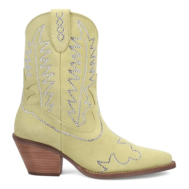 Dingo Womens Tiny Pony Suede Leather Bootie Block Heel Cowboy Boots