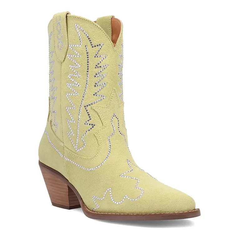 Dingo Womens Tiny Pony Suede Leather Bootie Block Heel Cowboy Boots