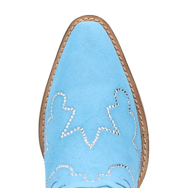 Dingo Womens Tiny Pony Suede Leather Bootie Block Heel Cowboy Boots