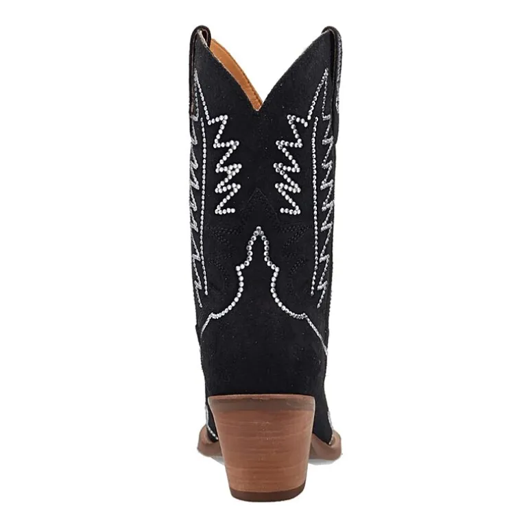 Dingo Womens Tiny Pony Suede Leather Bootie Block Heel Cowboy Boots