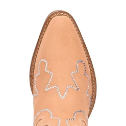 Dingo Womens Tiny Pony Suede Leather Bootie Block Heel Cowboy Boots