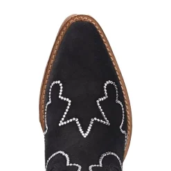Dingo Womens Tiny Pony Suede Leather Bootie Block Heel Cowboy Boots