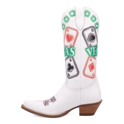 Dingo Womens Vegas Leather Boot Block Heel Cowboy Boots