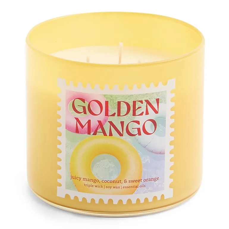 Distant Lands 14oz Golden Mango 3-Wick Scented Jar Candle