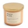 Distant Lands 14oz Peach Plaid 3-Wick Scented Jar Candle