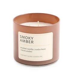 Distant Lands Smoky Amber 3-Wick Scented Jar Candle
