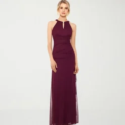 DJ Jaz Womens Round Neck Sleeveless Evening Gown