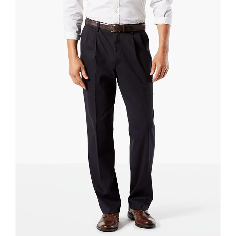 Dockers Easy Khaki With Stretch Mens Comfort Waistband Classic Fit Pleated Pant