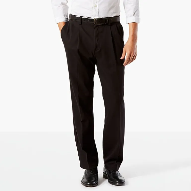Dockers Easy Khaki With Stretch Mens Comfort Waistband Classic Fit Pleated Pant