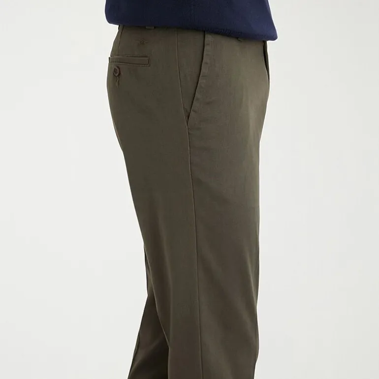 Dockers Easy Khaki With Stretch Mens Straight Fit Flat Front Pant
