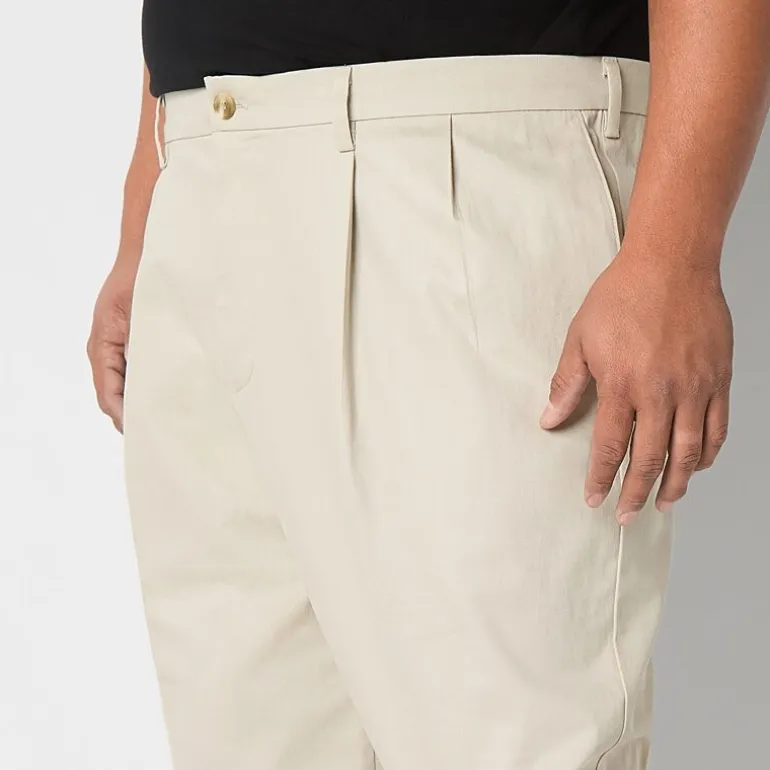 Dockers Signature Iron Free With Stain Defender Mens Comfort Waistband Classic Fit Big and Tall Pleated Pant