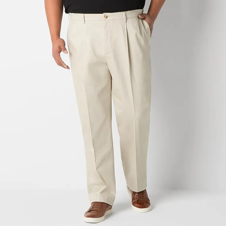 Dockers Signature Iron Free With Stain Defender Mens Comfort Waistband Classic Fit Big and Tall Pleated Pant