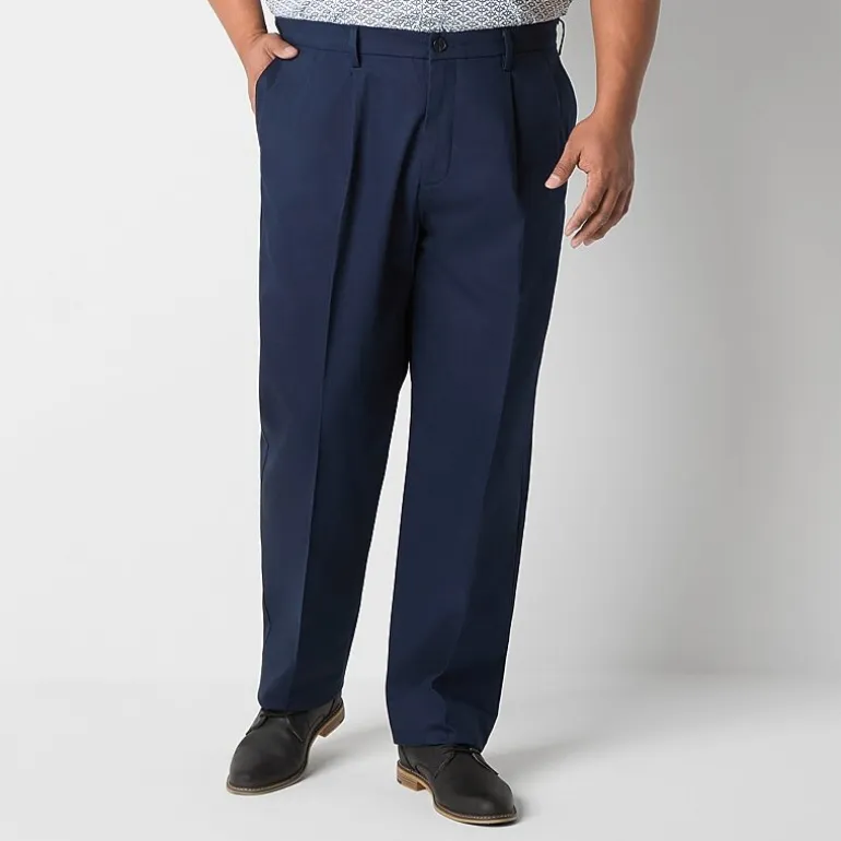 Dockers Signature Iron Free With Stain Defender Mens Comfort Waistband Classic Fit Big and Tall Pleated Pant