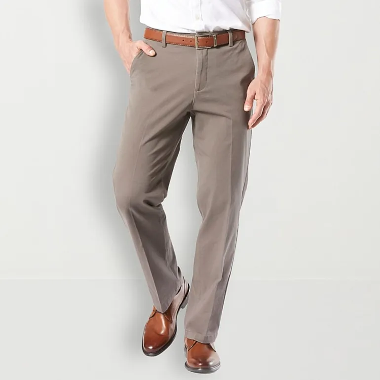 Dockers Workday Khaki With Smart 360 Flex Mens Classic Fit Flat Front Pant