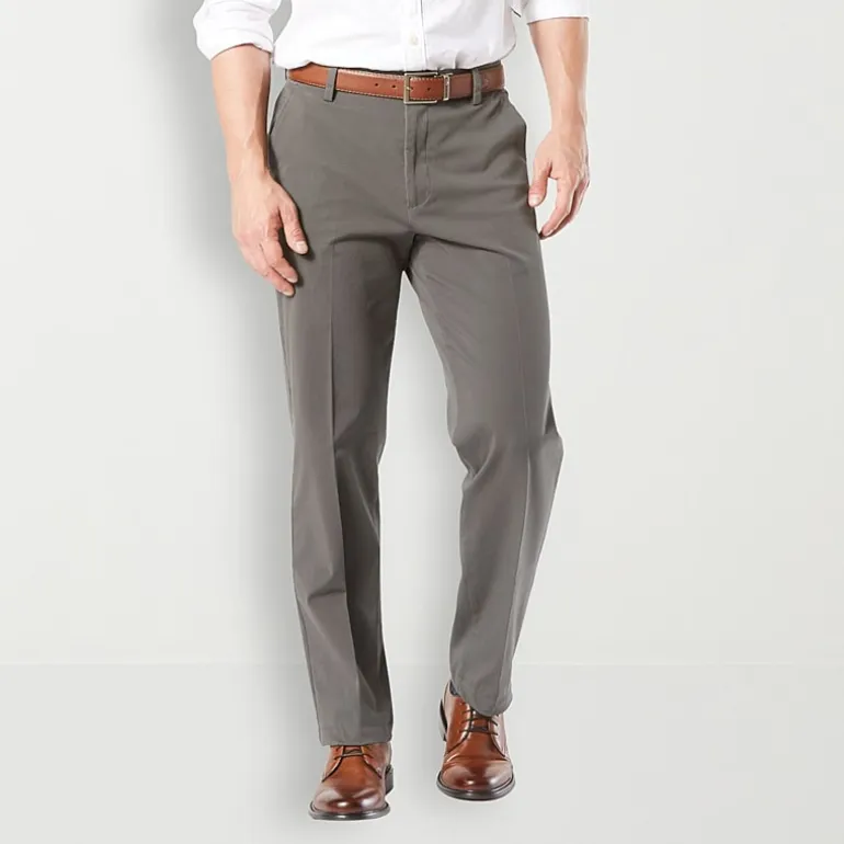 Dockers Workday Khaki With Smart 360 Flex Mens Classic Fit Flat Front Pant