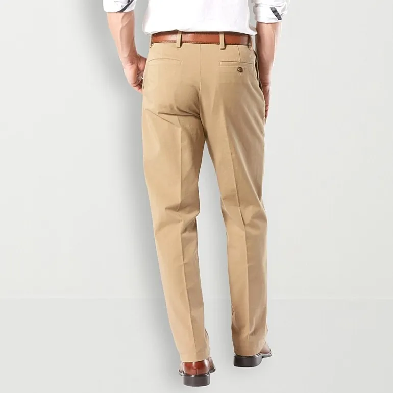 Dockers Workday Khaki With Smart 360 Flex Mens Classic Fit Flat Front Pant