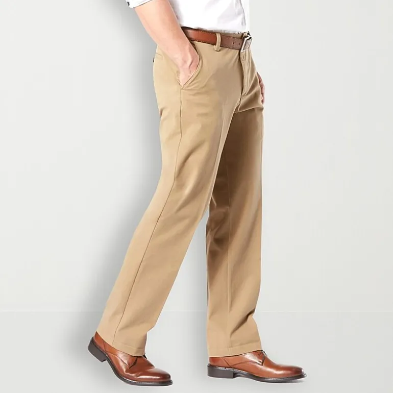 Dockers Workday Khaki With Smart 360 Flex Mens Classic Fit Flat Front Pant