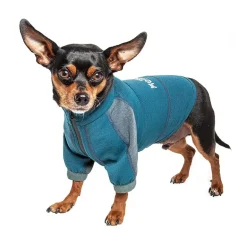 Dog Helios ® 'Eboneflow' Mediumweight 4-Way Stretch Flexible and Breathable Performance Dog Yoga T-Shirt