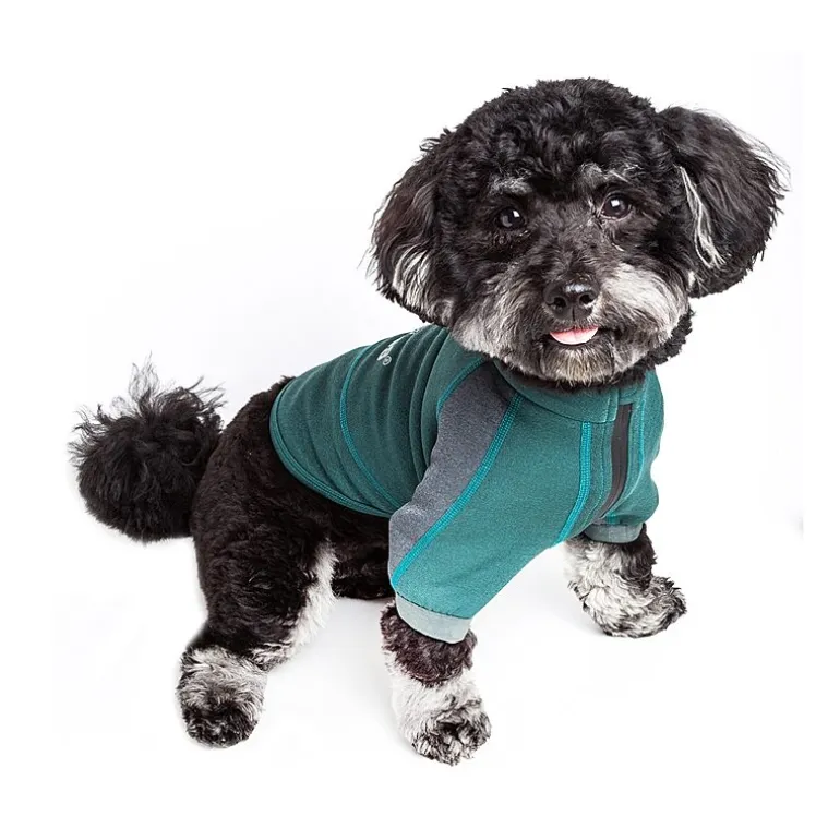 Dog Helios ® 'Eboneflow' Mediumweight 4-Way Stretch Flexible and Breathable Performance Dog Yoga T-Shirt