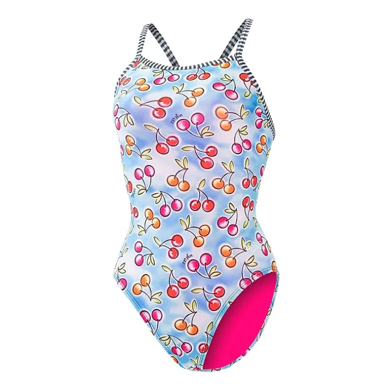 Dolfin Womens Tie Dye Juniors Plus Moderate Coverage One Piece Swimsuit