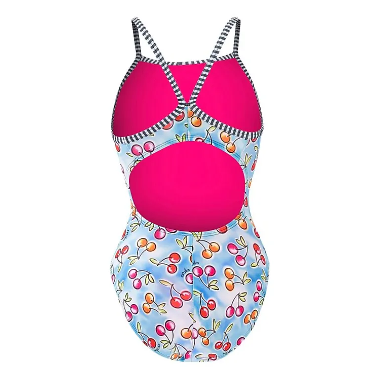 Dolfin Womens Tie Dye Juniors Plus Moderate Coverage One Piece Swimsuit