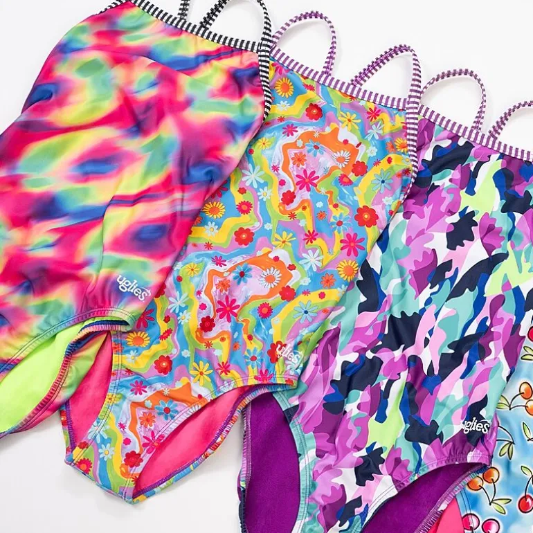 Dolfin Womens Tie Dye Juniors Plus Moderate Coverage One Piece Swimsuit