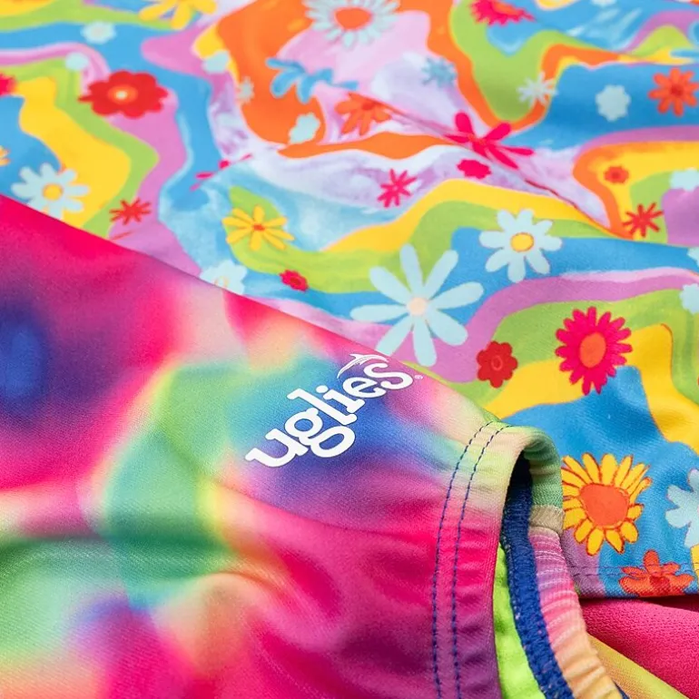 Dolfin Womens Tie Dye Juniors Plus Moderate Coverage One Piece Swimsuit