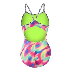 Dolfin Womens Tie Dye Juniors Plus Moderate Coverage One Piece Swimsuit