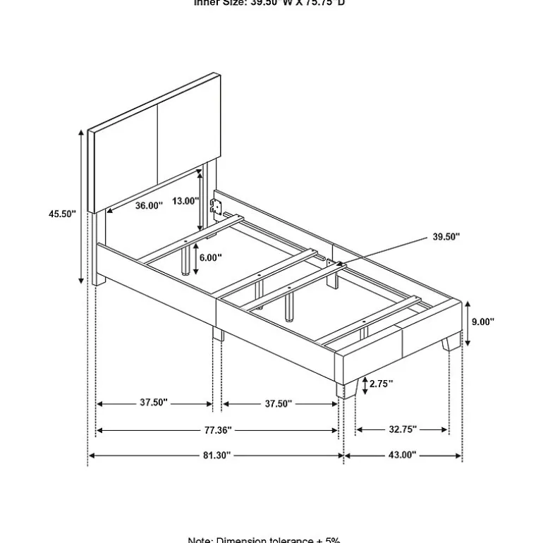 Dorian Rectangular Bed