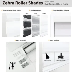 Dover Day & Night Energy Saving Cordless Light-Filtering Roller Shade
